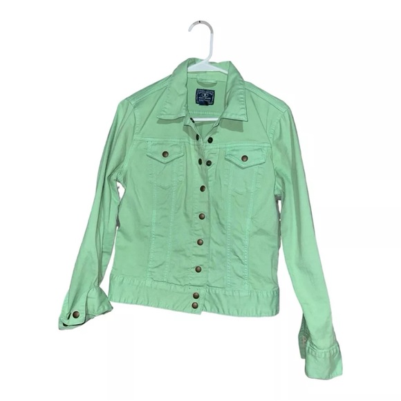 Lucky Brand Woman's Denim Jacket Size Medium Green - Picture 1 of 5